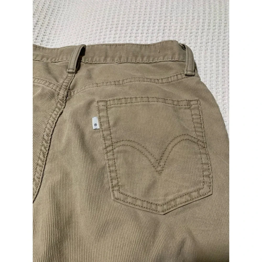Levis 514 Jeans Mens 30x30 Tan Khaki Slim Straight‎ Corduroy Pants